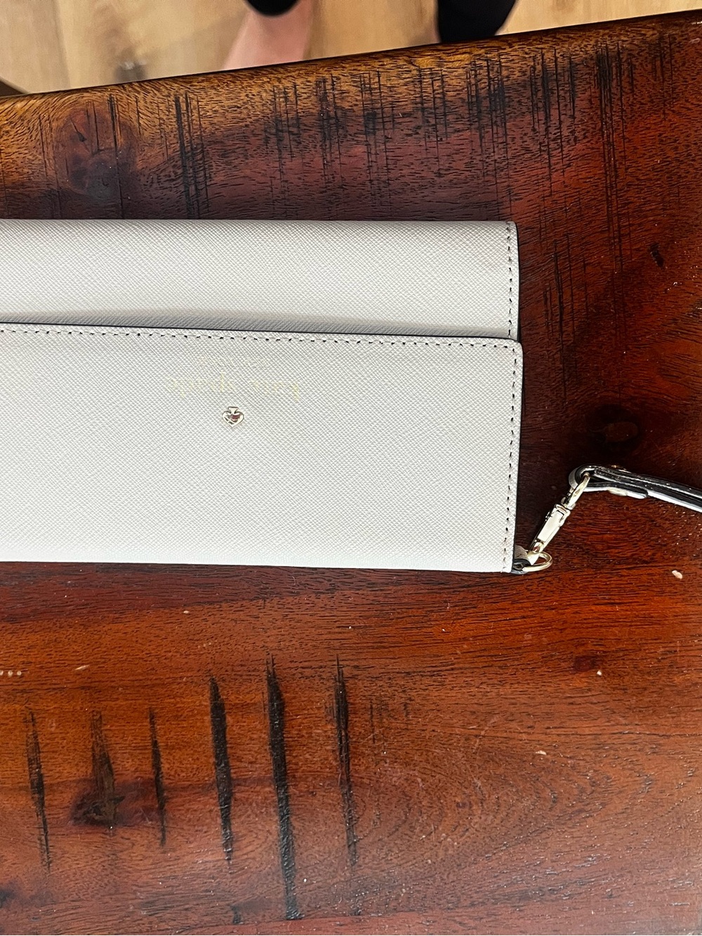 Kate Spade New York Gray Taupe Wristlet Wallet Organizer